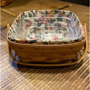 1999 Longaberger Small Berry with handle Basket Combo. Top: 6.5” height: 3”